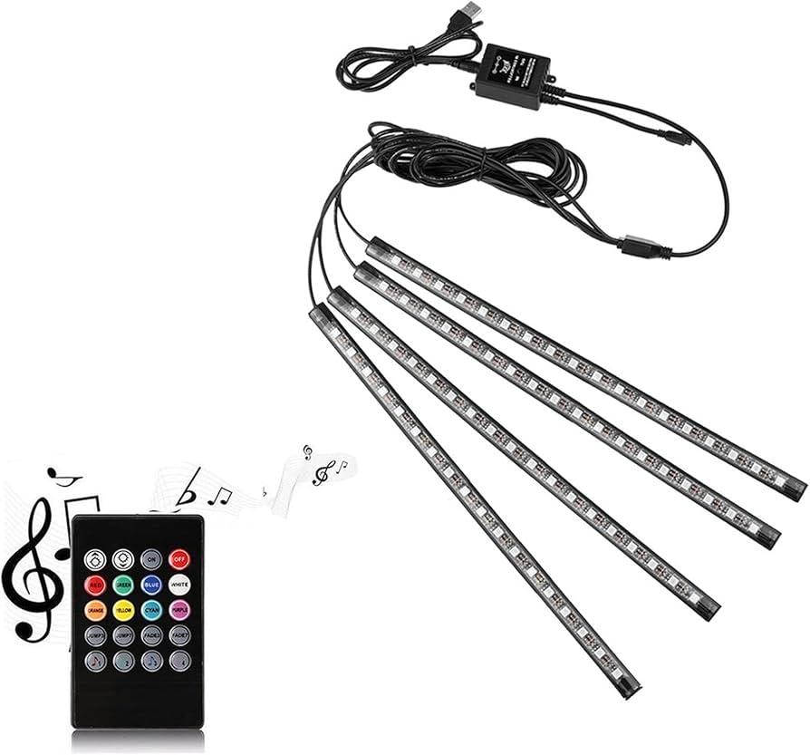 Éclairage LED voiture fond blanc