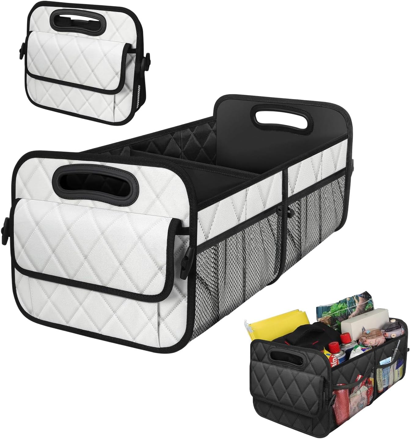 Rangement Coffre voiture fond blanc