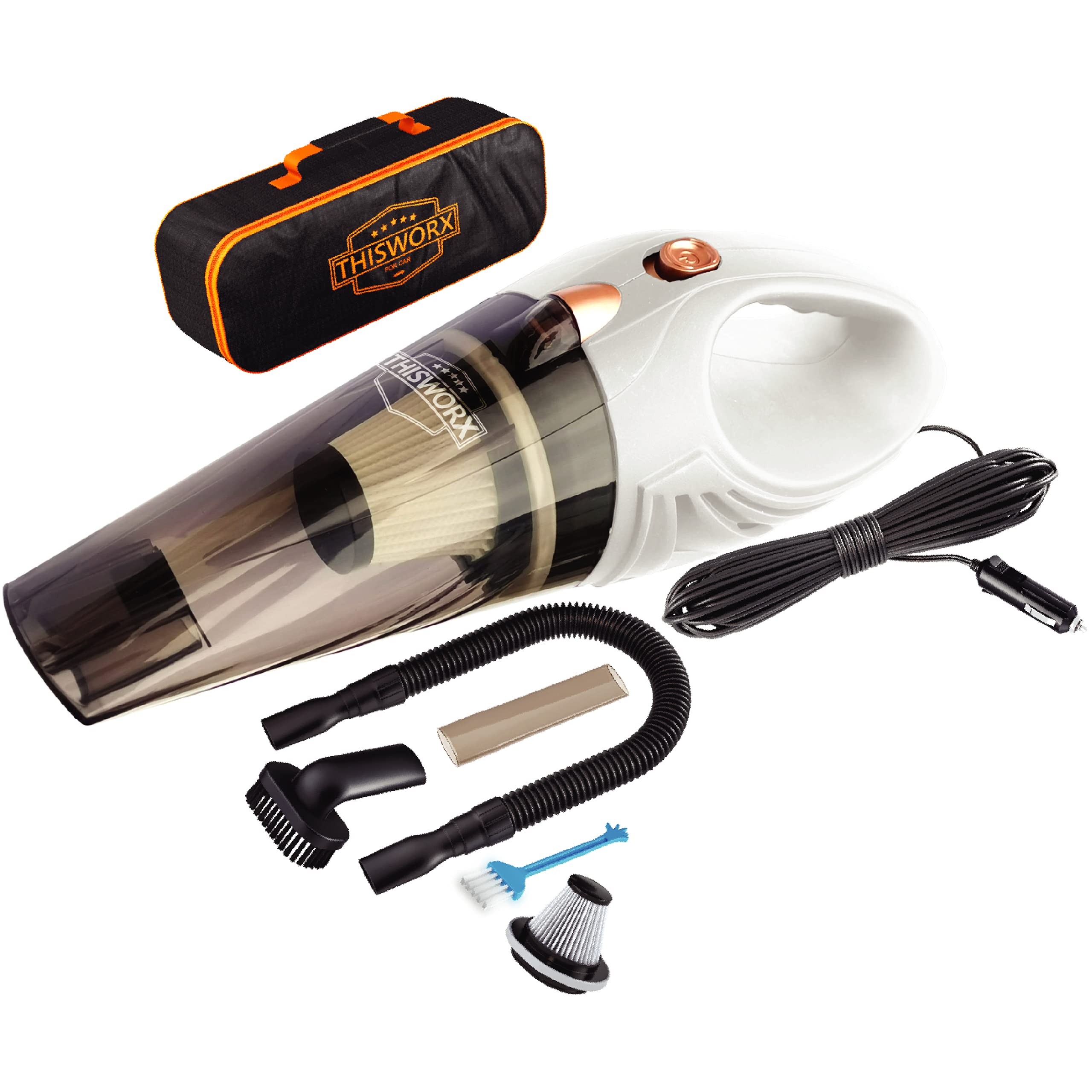 Aspirateur 12V voiture fond blanc