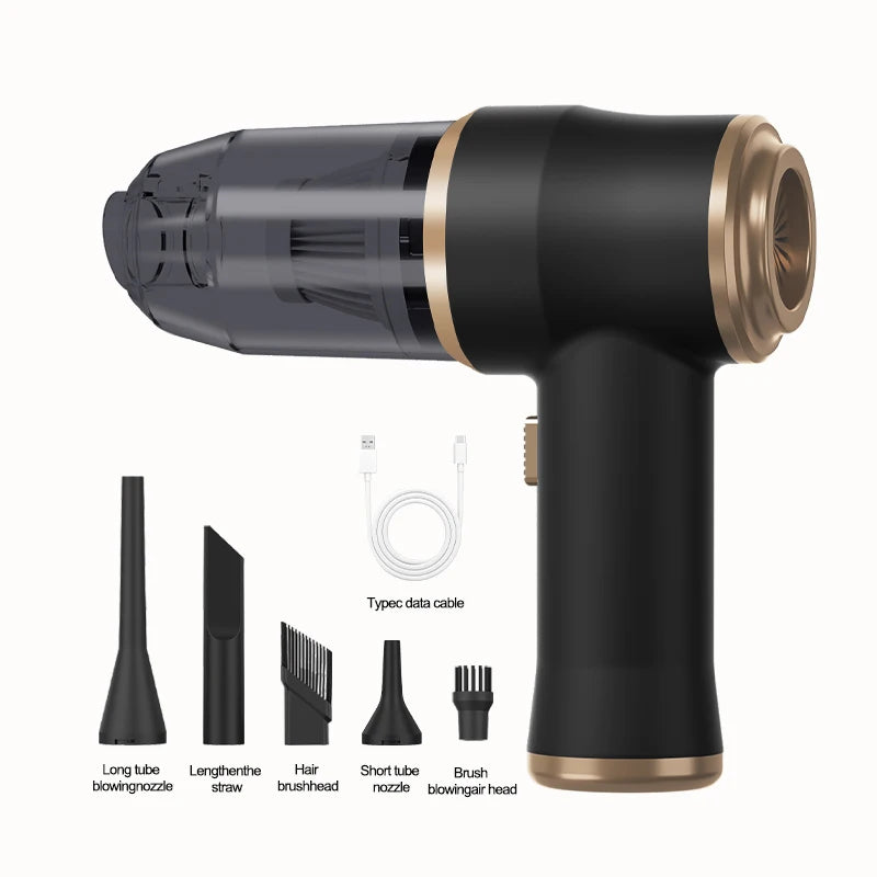 Aspirateur Voiture Sans Fil Portable — Haute Puissance, Rechargeable
