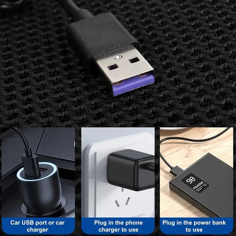 Coussin Refroidissement Siège Voiture USB — 5 ou 8 Ventilateurs Été