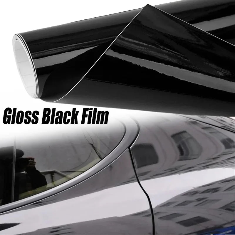 Film Vinyle Noir Brillant Voiture — Covering Adhésif Carrosserie