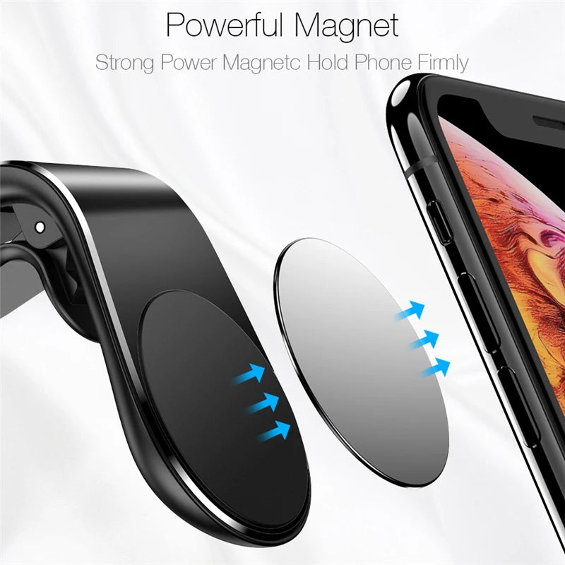 Support Téléphone Voiture Magnétique — Rotation 360° Grille d'Aération