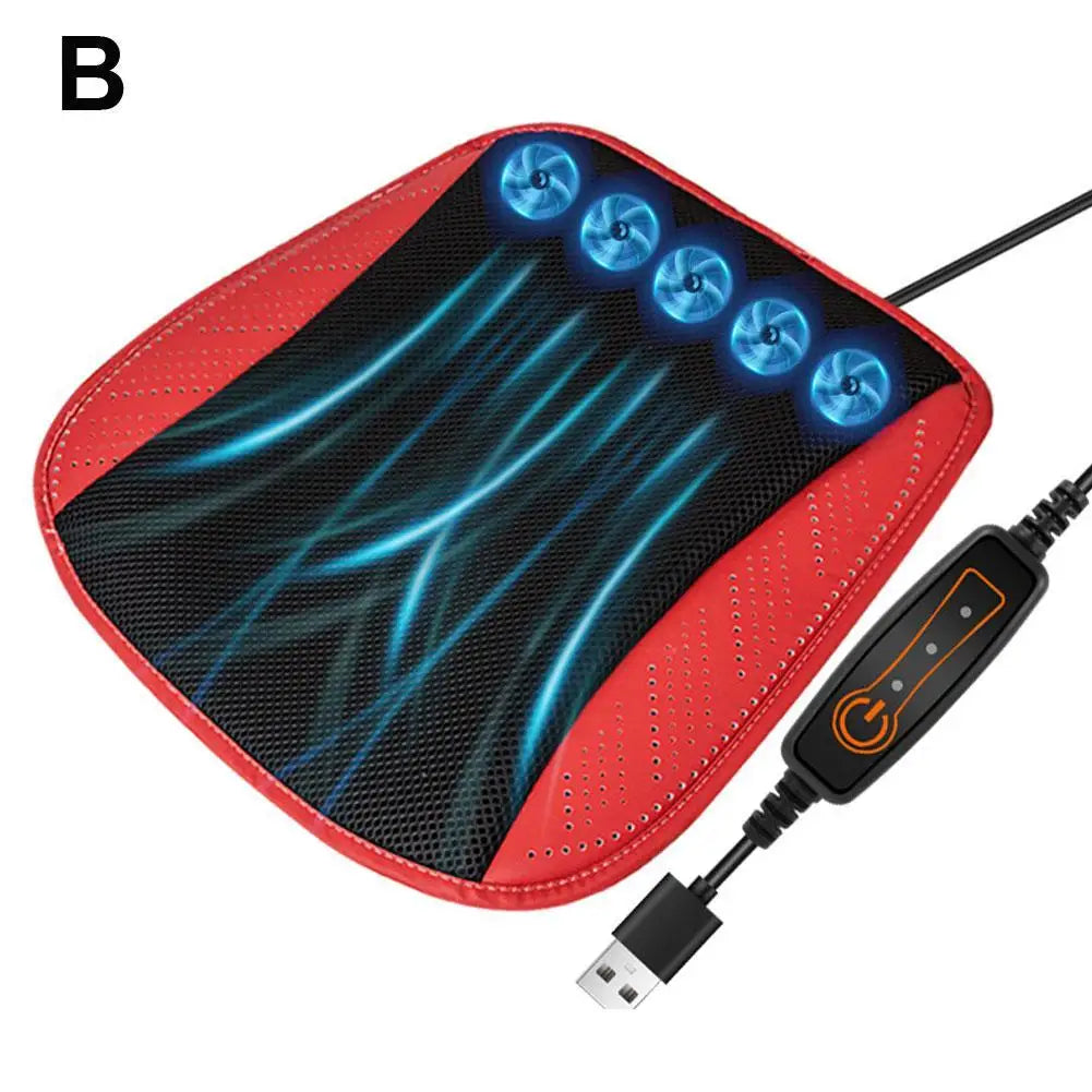 Coussin Refroidissement Siège Voiture USB — 5 ou 8 Ventilateurs Été
