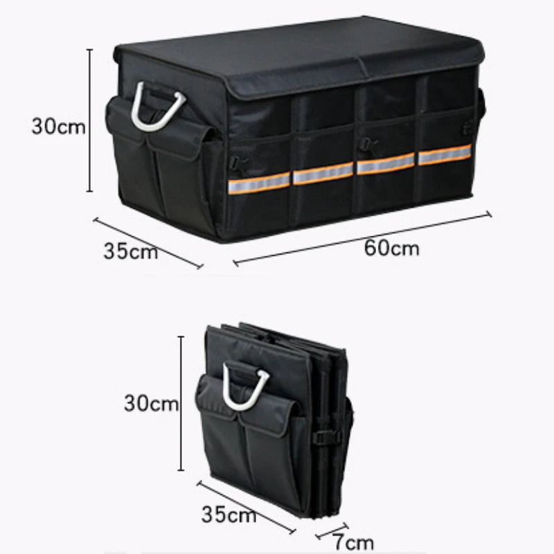 Boîte de Rangement Coffre Voiture Pliable 66L — Robuste & Antidérapante