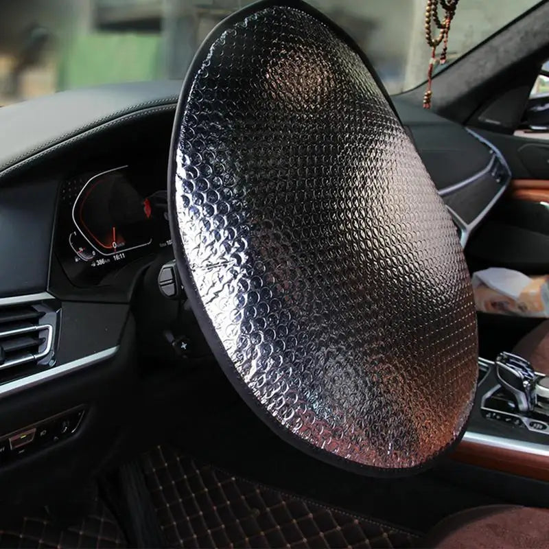 Cache-Volant Solaire Voiture — Aluminium Réfléchissant Anti-UV Pliable