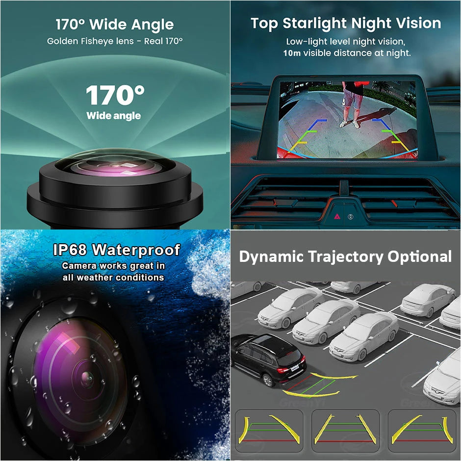 Caméra de Recul Voiture HD 170° - Vision Nocturne