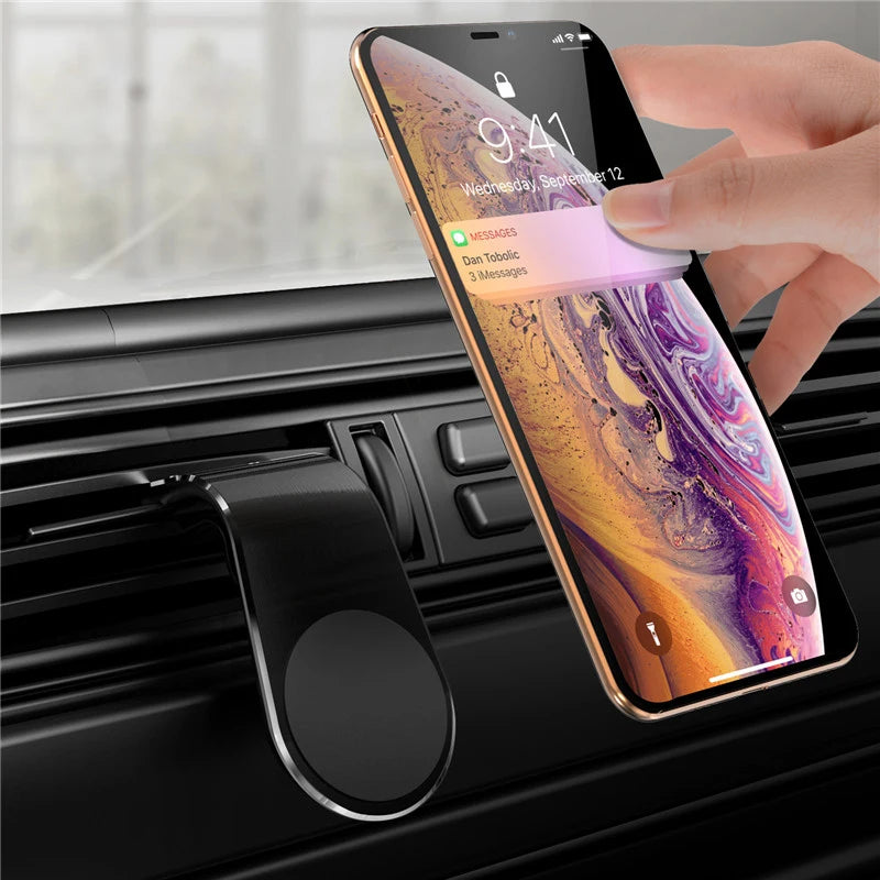 Support Téléphone Voiture Magnétique — Rotation 360° Grille d'Aération
