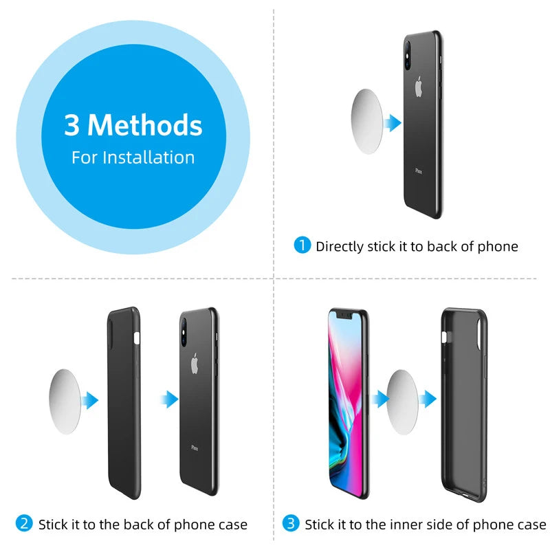 Support Téléphone Voiture Magnétique — Rotation 360° Grille d'Aération
