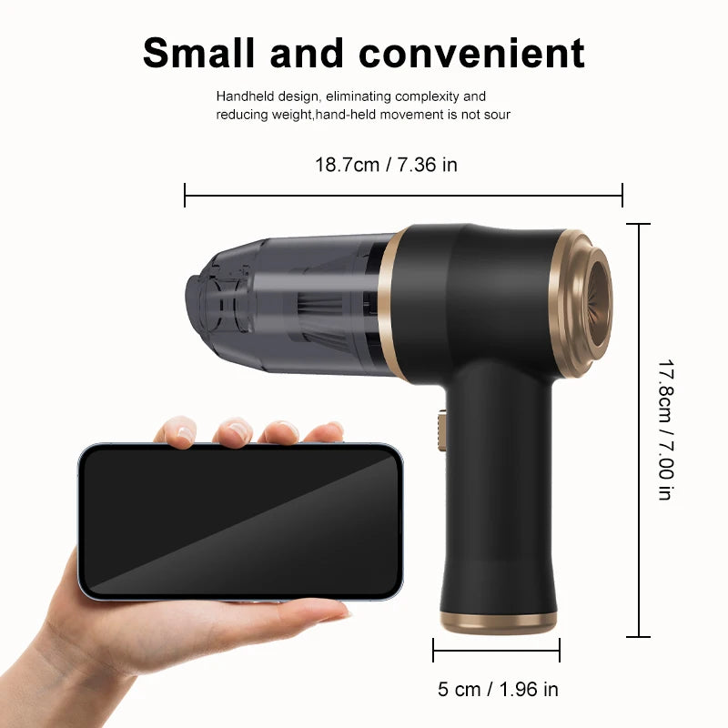 Aspirateur Voiture Sans Fil Portable — Haute Puissance, Rechargeable