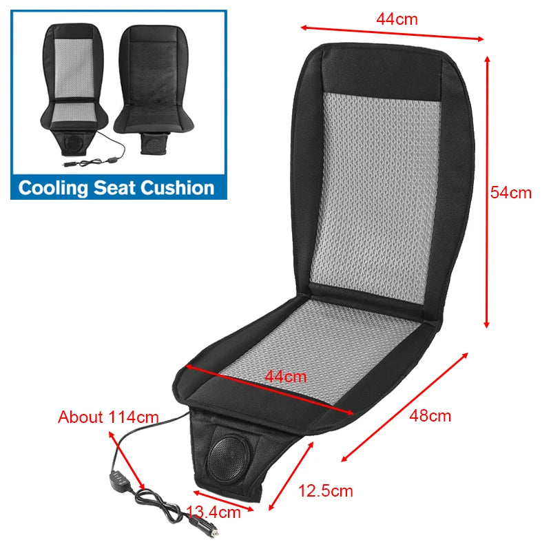 Coussin de Siège Ventilé Voiture 12V — 8 Ventilateurs, Air Frais Été