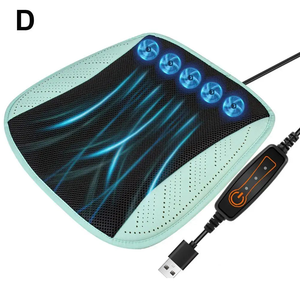 Coussin Refroidissement Siège Voiture USB — 5 ou 8 Ventilateurs Été