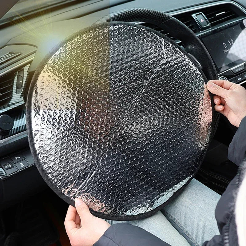 Cache-Volant Solaire Voiture — Aluminium Réfléchissant Anti-UV Pliable