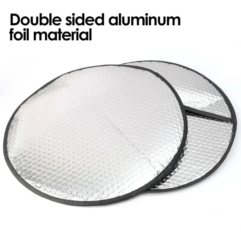 Cache-Volant Solaire Voiture — Aluminium Réfléchissant Anti-UV Pliable
