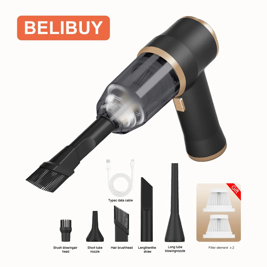 Aspirateur Voiture Sans Fil Portable — Haute Puissance, Rechargeable