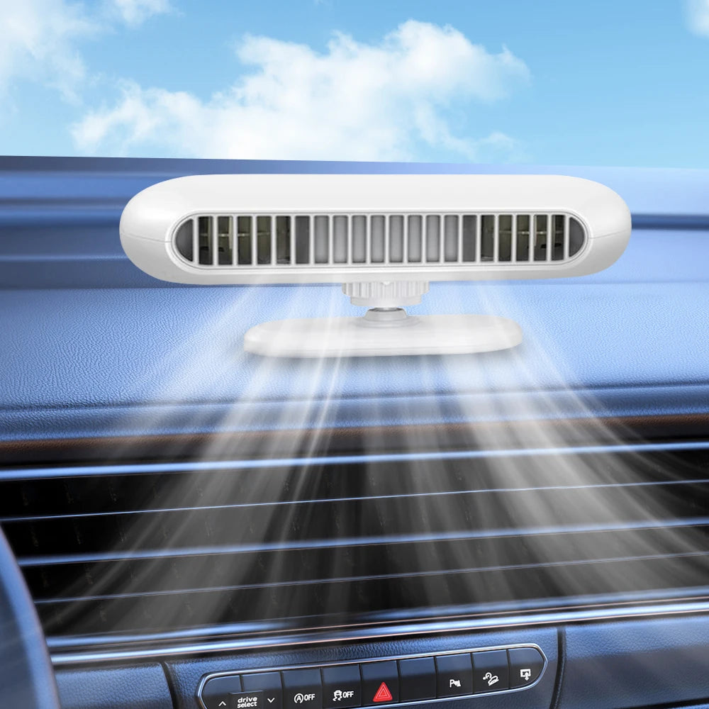 Mini Ventilateur Double Turbine Voiture USB 5V — Refroidissement Portable 4 Vitesses