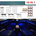 Kit Éclairage LED Intérieur Voiture RVB — App, Musique & Télécommande