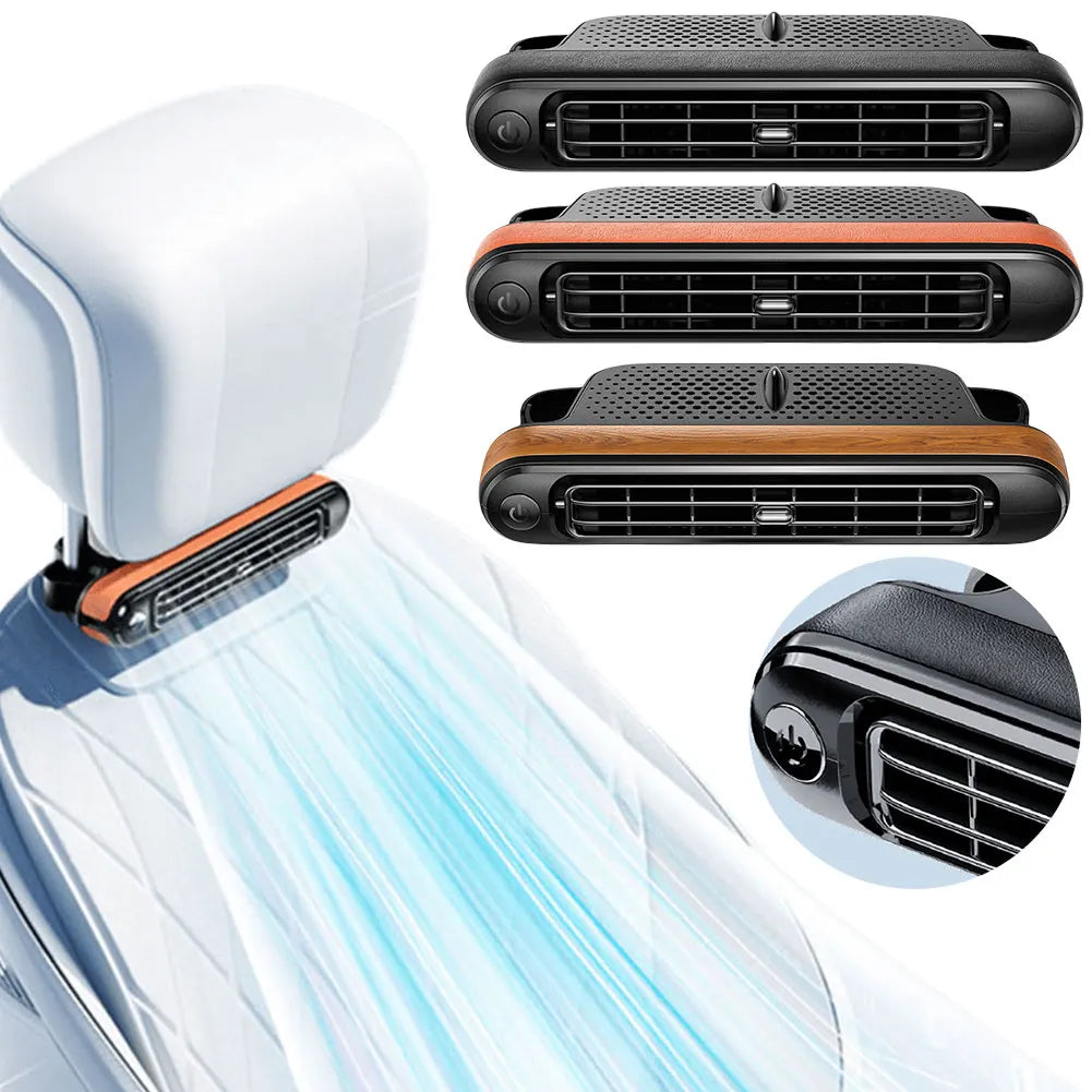 Ventilateur Appui-Tête Voiture USB — Refroidissement Siège Arrière 3 Vitesses