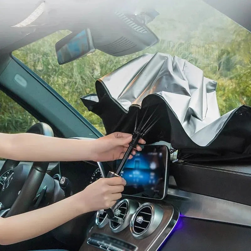 Pare-Soleil Voiture Pliable Universel — Anti-UV Toutes Fenêtres