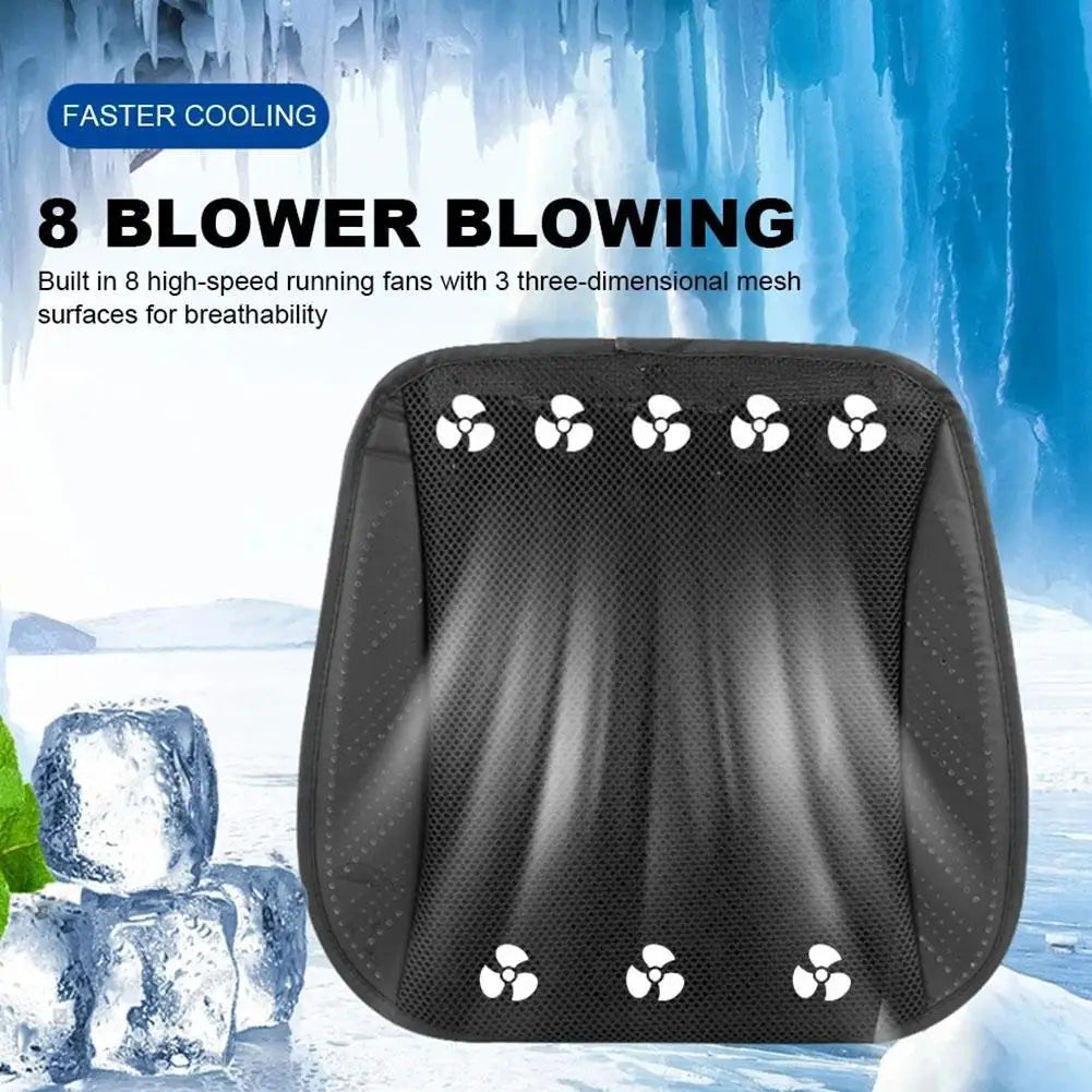 Coussin Refroidissement Siège Voiture USB — 5 ou 8 Ventilateurs Été