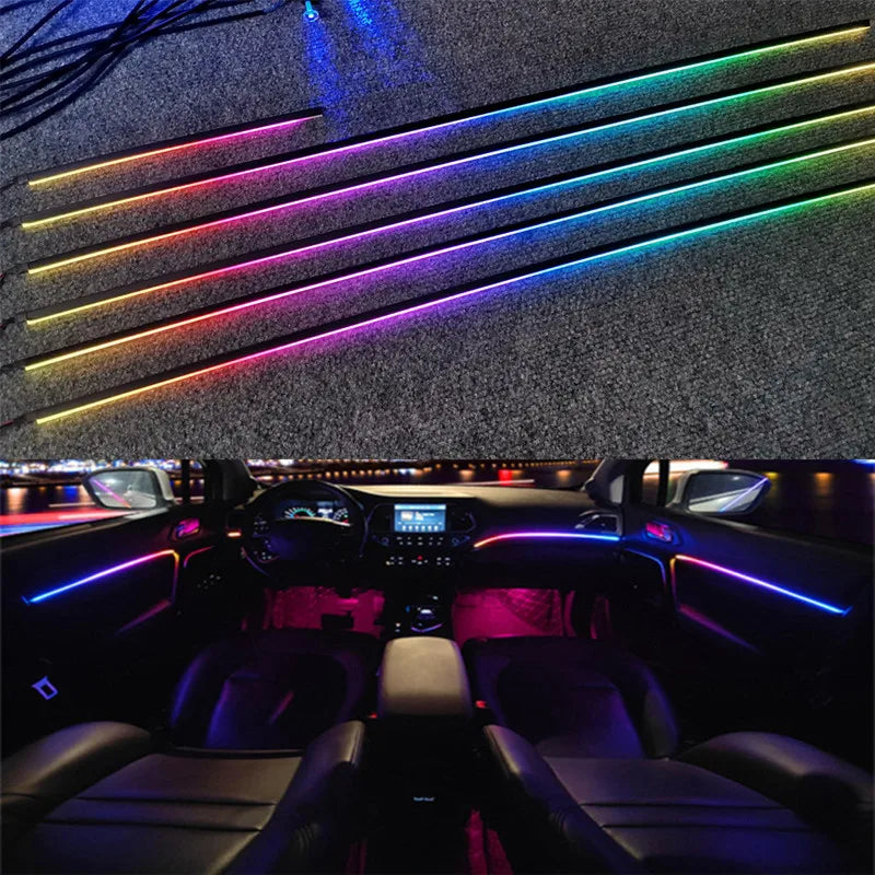 Kit Éclairage LED Intérieur Voiture RVB — App, Musique & Télécommande