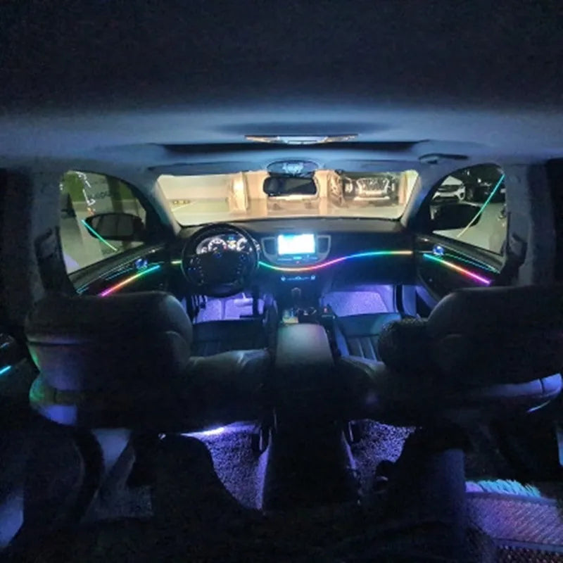 Kit Éclairage LED Intérieur Voiture RVB — App, Musique & Télécommande