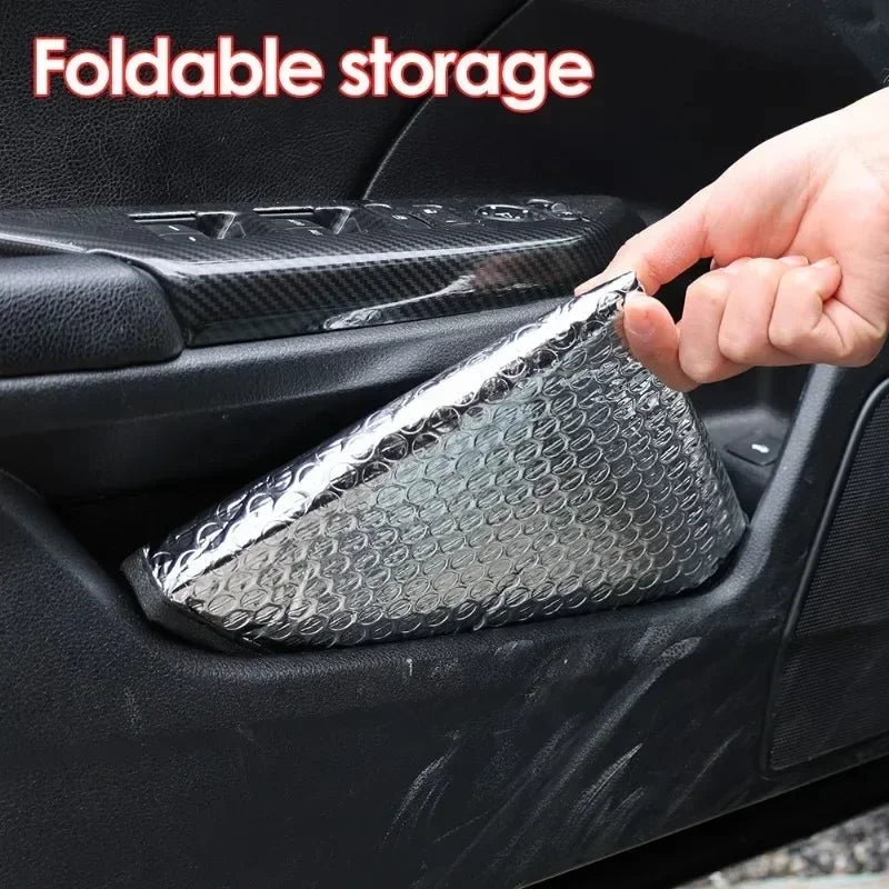 Cache-Volant Solaire Voiture — Aluminium Réfléchissant Anti-UV Pliable