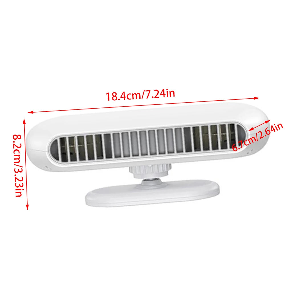 Mini Ventilateur Double Turbine Voiture USB 5V — Refroidissement Portable 4 Vitesses