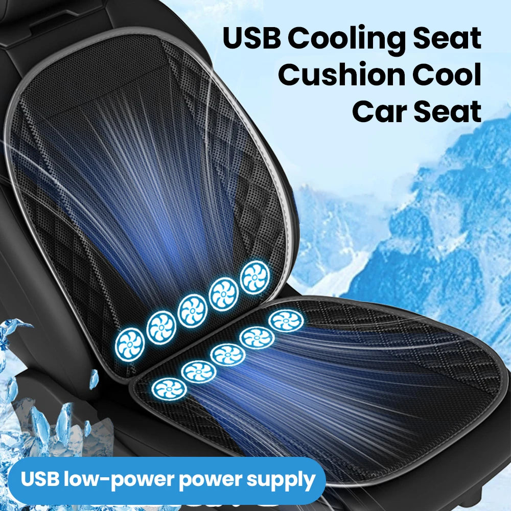 Coussin Refroidissement Siège Voiture USB — 5 ou 8 Ventilateurs Été