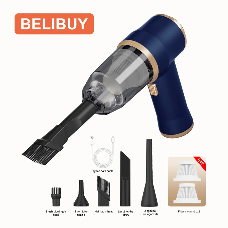 Aspirateur Voiture Sans Fil Portable — Haute Puissance, Rechargeable
