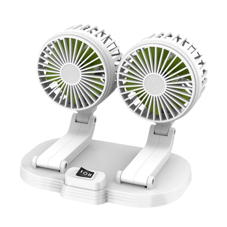 Mini Ventilateur Double Turbine Voiture USB 5V — Refroidissement Portable 4 Vitesses